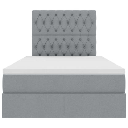 Letto con contenitore e materasso Grigio chiaro 120 x 200 cm | homemem39