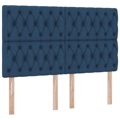 Letto con contenitore e materasso Blu 140 x 190 cm Tessuto | homemem39