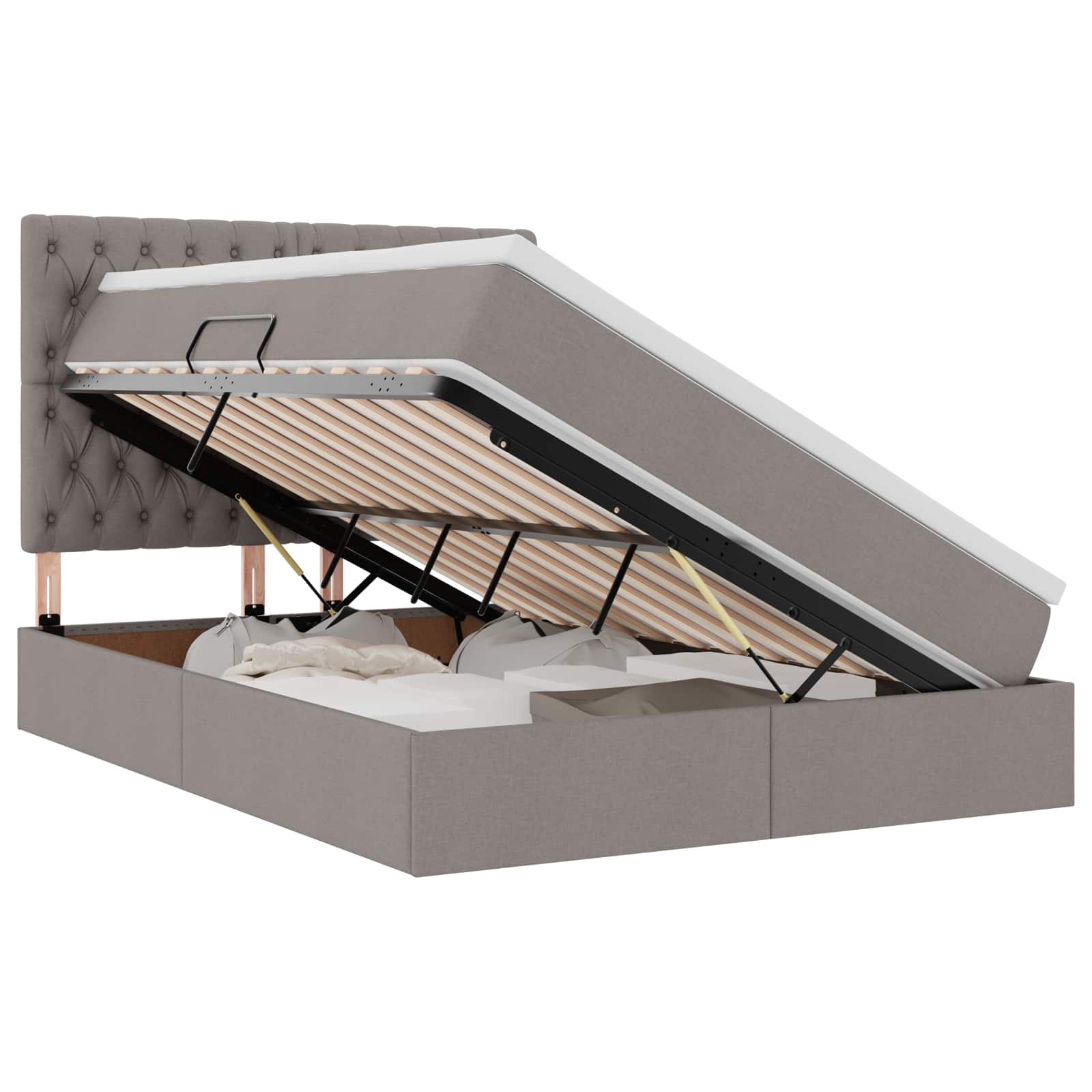 Letto con contenitore e materasso Talpa 140 x 200 cm Tessuto | homemem39