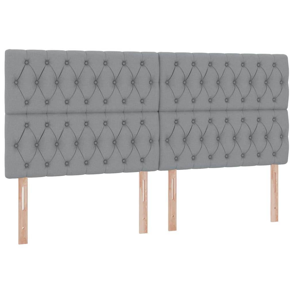 Letto con contenitore e materasso Grigio chiaro 200 x 200 cm | homemem39
