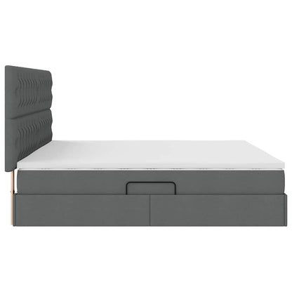 Letto con contenitore e materasso Grigio scuro 200 x 200 cm | homemem39