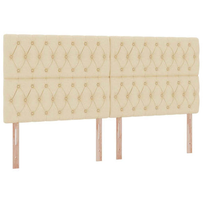 Letto con contenitore e materasso Crema 200 x 200 cm Tessuto | homemem39