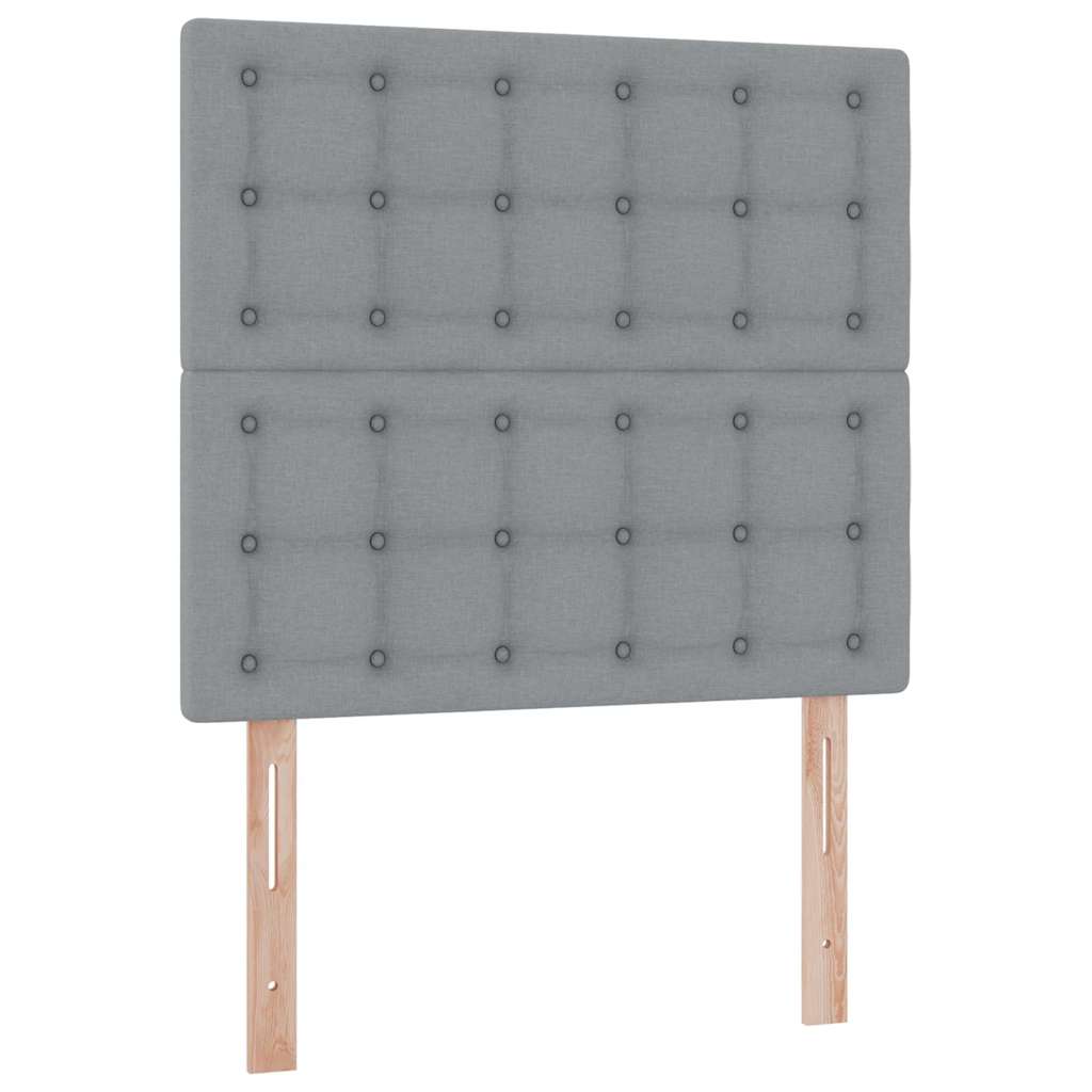 Letto con contenitore e materasso Grigio chiaro 90 x 190 cm | homemem39