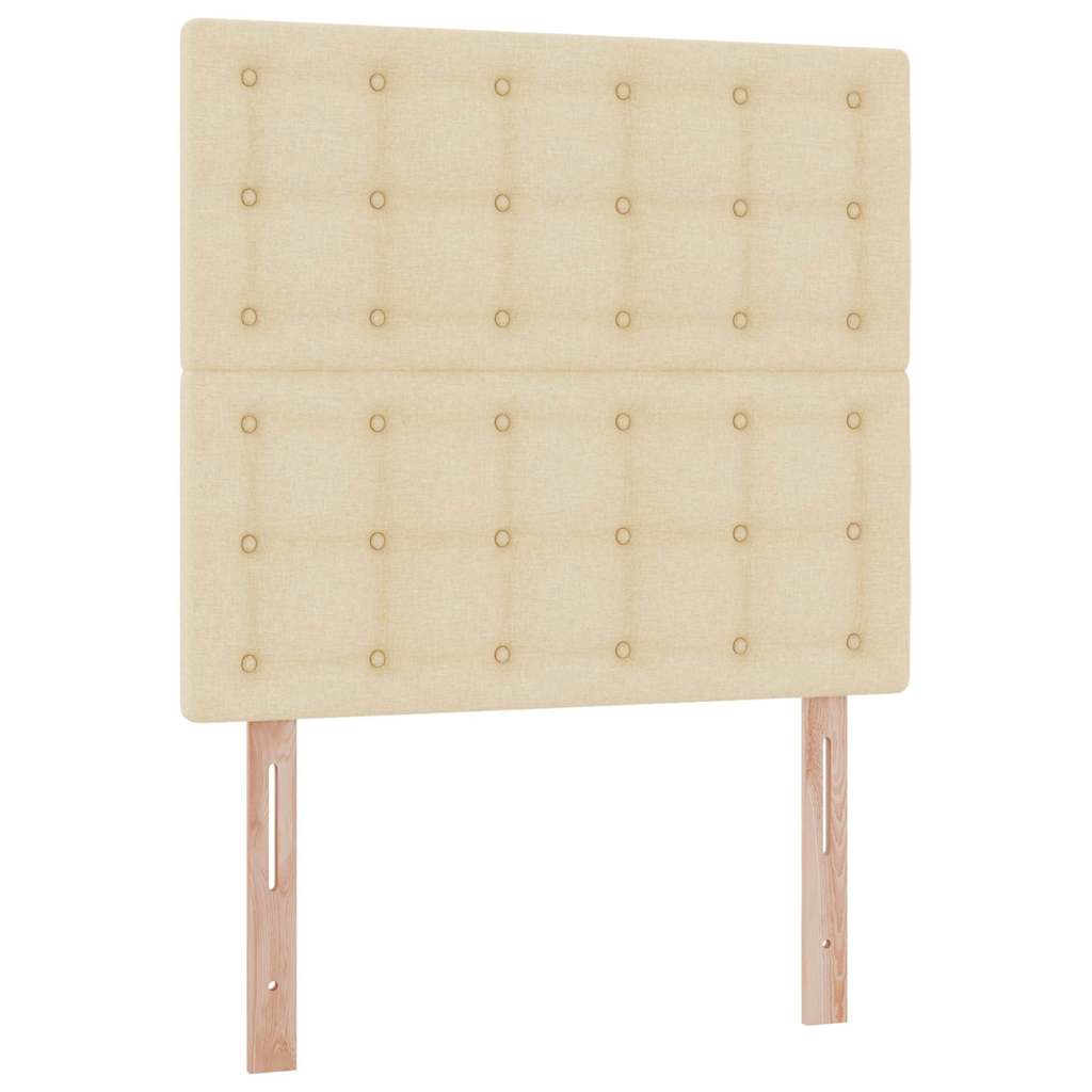 Letto con contenitore e materasso Crema 90 x 190 cm Tessuto | homemem39