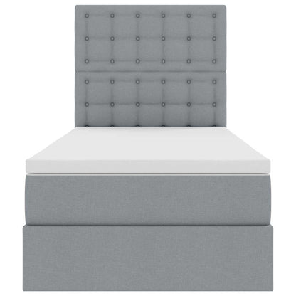 Letto con contenitore e materasso Grigio chiaro 90 x 200 cm | homemem39