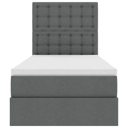 Letto con contenitore e materasso Grigio scuro 90 x 200 cm | homemem39