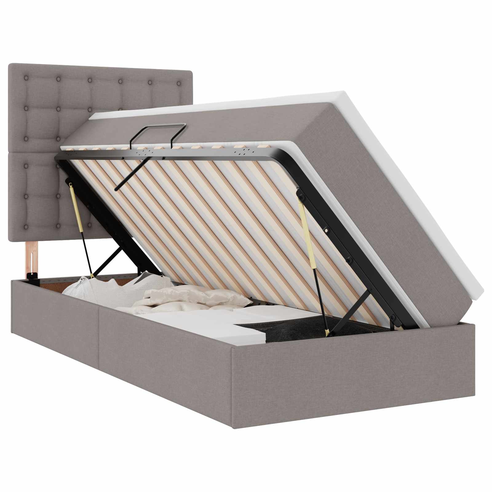 Letto con contenitore e materasso Talpa 90 x 200 cm Tessuto | homemem39