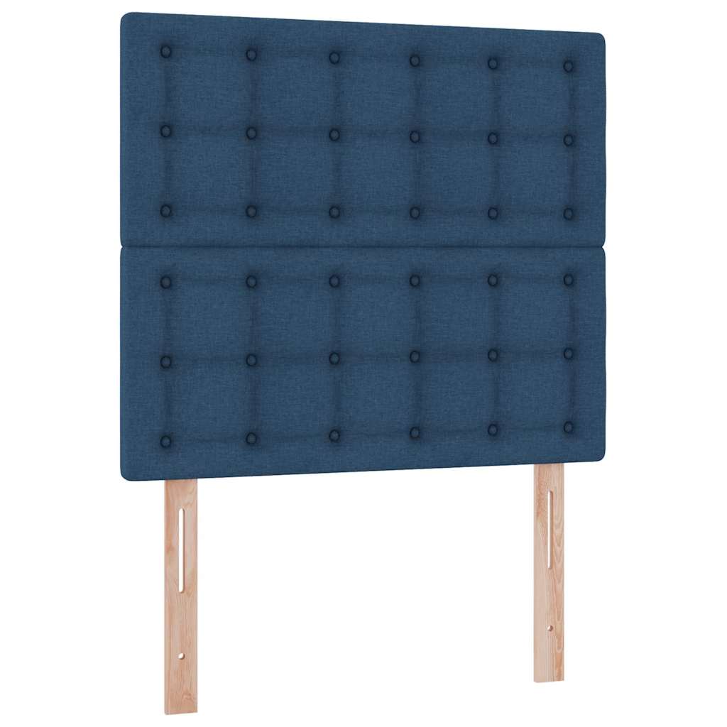 Letto con contenitore e materasso Blu 90 x 200 cm Tessuto | homemem39