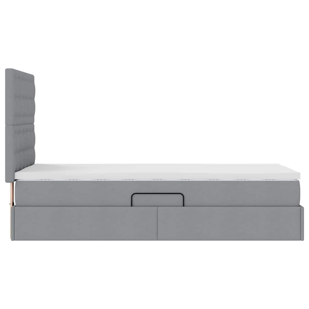 Letto con contenitore e materasso Grigio chiaro 100 x 200 cm | homemem39