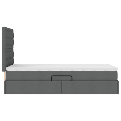 Letto con contenitore e materasso Grigio scuro 100 x 200 cm | homemem39