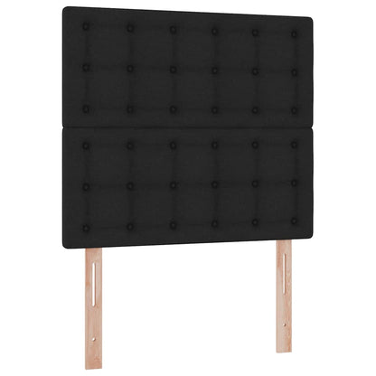 Letto con contenitore e materasso Nero 100 x 200 cm Tessuto | homemem39