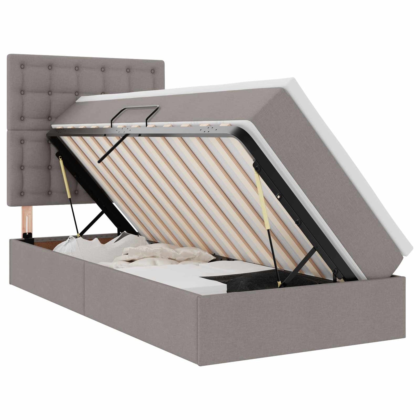 Letto con contenitore e materasso Talpa 100 x 200 cm Tessuto | homemem39
