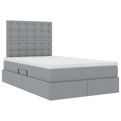Letto con contenitore e materasso Grigio chiaro 120 x 190 cm | homemem39