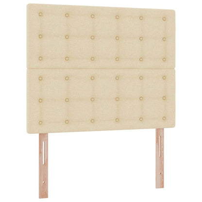 Letto con contenitore e materasso Crema 120 x 190 cm Tessuto | homemem39