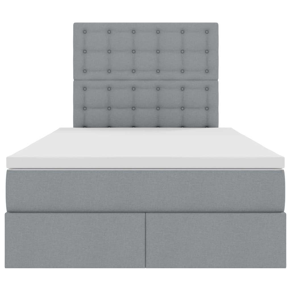 Letto con contenitore e materasso Grigio chiaro 120 x 200 cm | homemem39