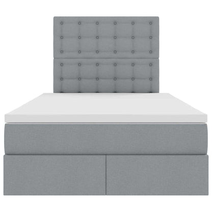 Letto con contenitore e materasso Grigio chiaro 120 x 200 cm | homemem39
