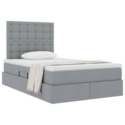 Letto con contenitore e materasso Grigio chiaro 120 x 200 cm | homemem39