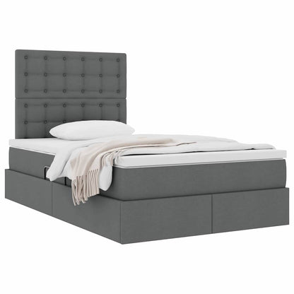 Letto con contenitore e materasso Grigio scuro 120 x 200 cm | homemem39