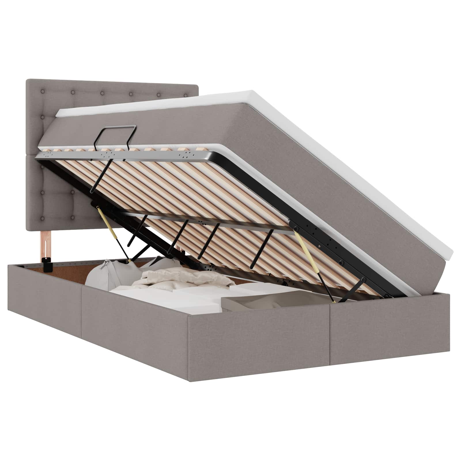 Letto con contenitore e materasso Talpa 120 x 200 cm Tessuto | homemem39