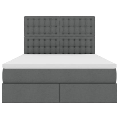 Letto con contenitore e materasso Grigio scuro 140 x 190 cm | homemem39