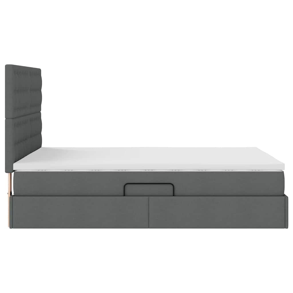 Letto con contenitore e materasso Grigio scuro 140 x 190 cm | homemem39