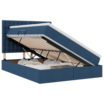Letto con contenitore e materasso Blu 140 x 200 cm Tessuto | homemem39