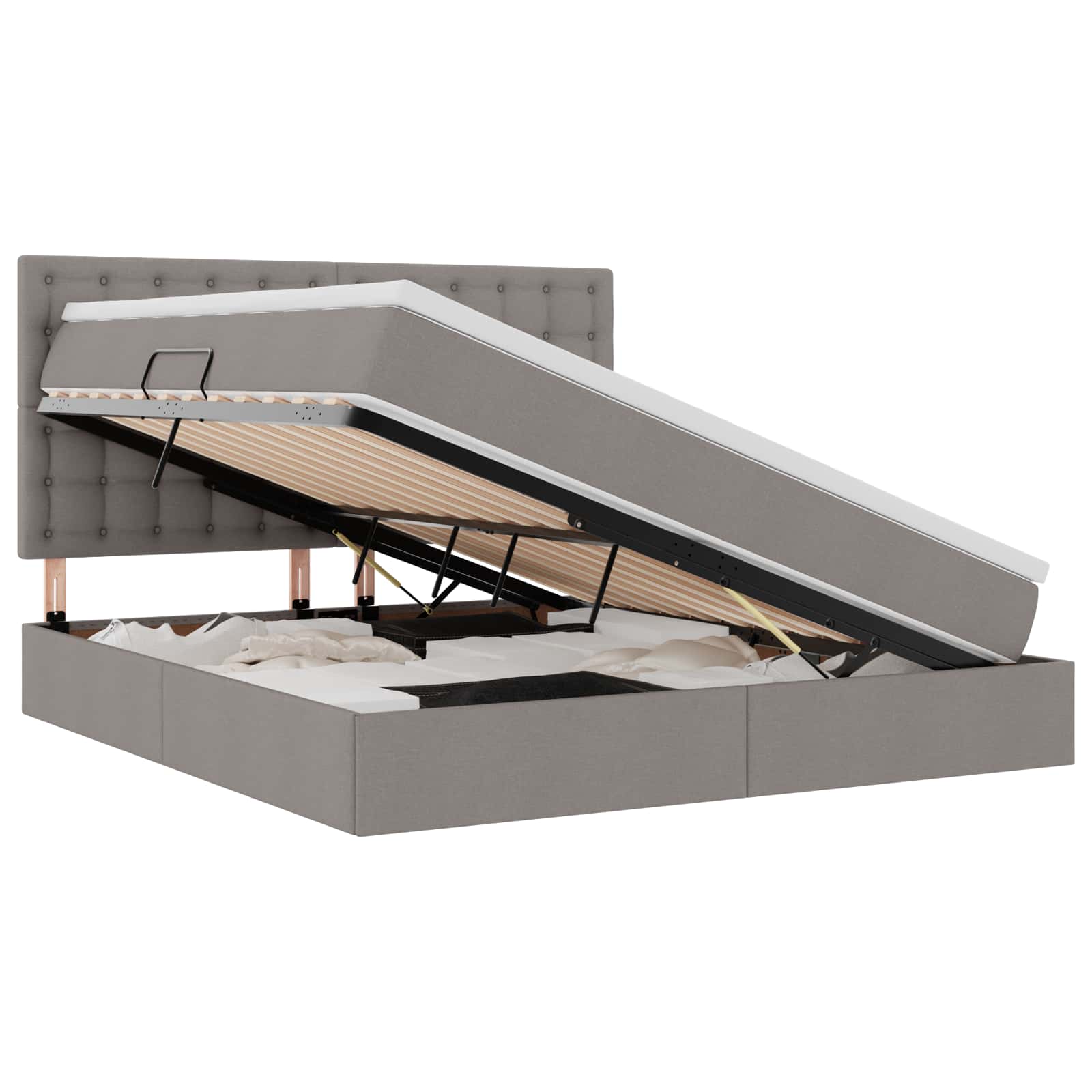 Letto con contenitore e materasso Talpa 160 x 200 cm Tessuto | homemem39