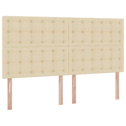 Letto con contenitore e materasso Crema 180 x 200 cm Poliestere