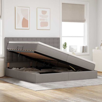 Letto con contenitore e materasso Talpa 200 x 200 cm Tessuto | homemem39