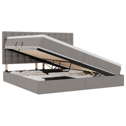 Letto con contenitore e materasso Talpa 200 x 200 cm Tessuto | homemem39