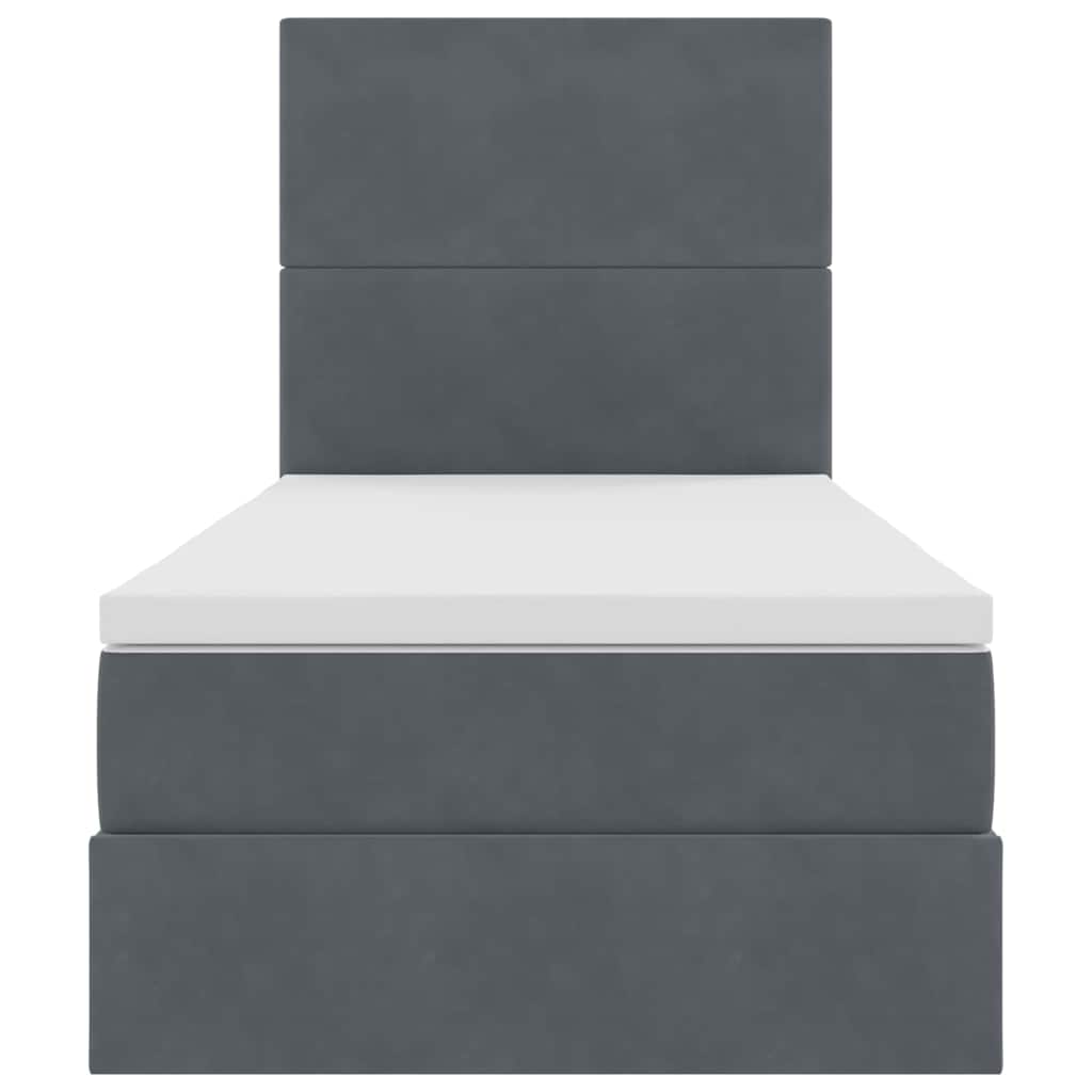 Letto con contenitore e materasso Grigio scuro 90 x 190 cm | homemem39