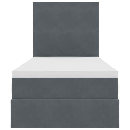 Letto con contenitore e materasso Grigio scuro 90 x 190 cm | homemem39