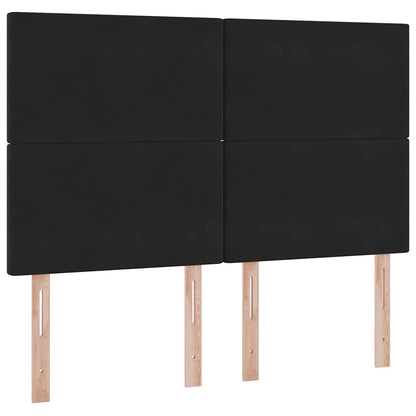 Letto con contenitore e materasso Nero 140 x 190 cm Velluto | homemem39
