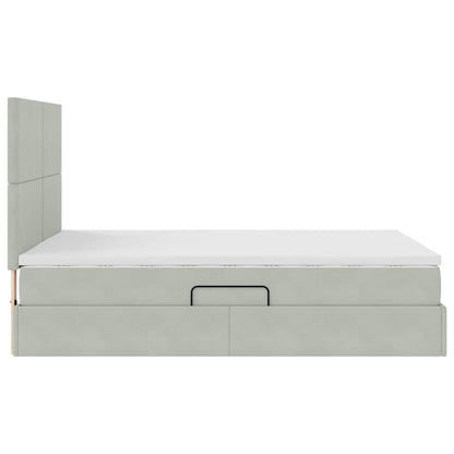 Letto con contenitore e materasso Grigio chiaro 140 x 200 cm | homemem39