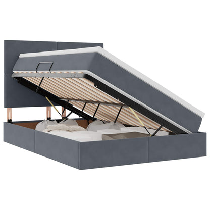 Letto con contenitore e materasso Grigio scuro 140 x 200 cm | homemem39