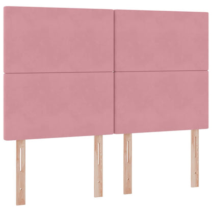 Letto con contenitore e materasso Rosa 140 x 200 cm Velluto | homemem39
