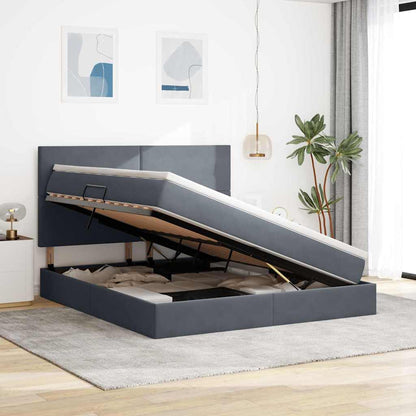 Letto con contenitore e materasso Grigio scuro 180 x 200 cm | homemem39