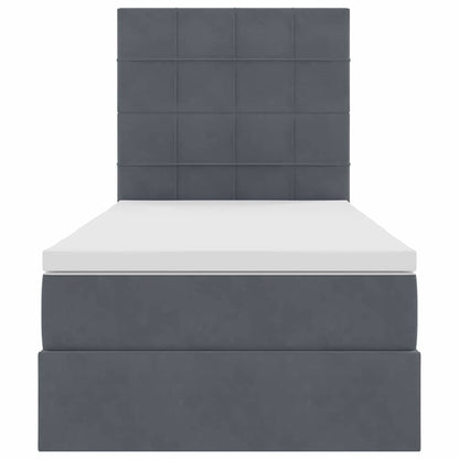 Letto con contenitore e materasso Grigio scuro 100 x 200 cm | homemem39