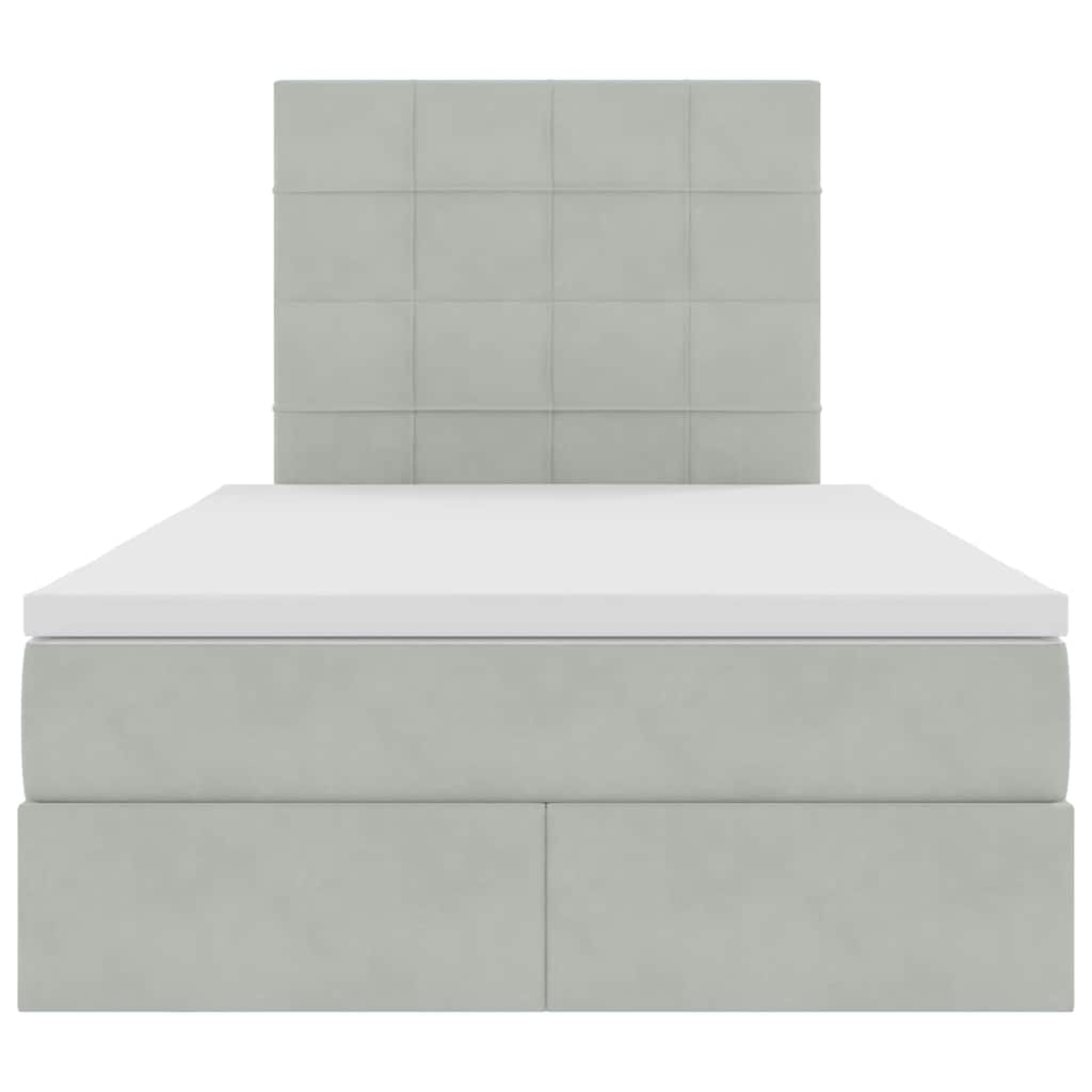 Letto con contenitore e materasso Grigio chiaro 120 x 190 cm | homemem39
