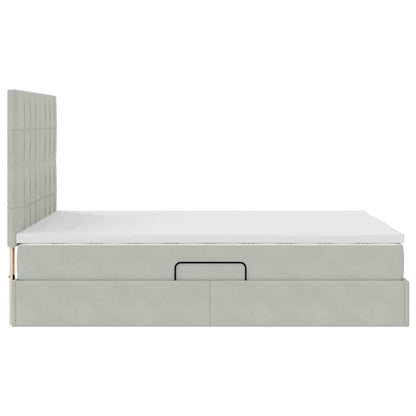 Letto con contenitore e materasso Grigio chiaro 140 x 190 cm | homemem39
