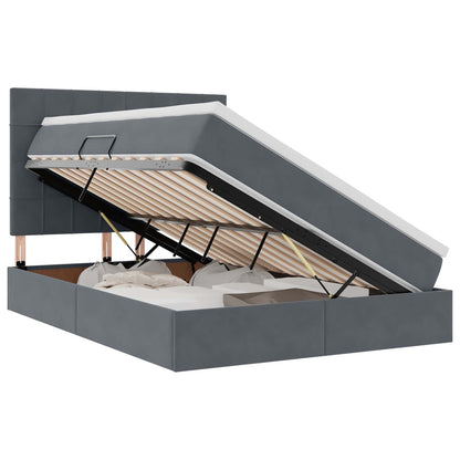Letto con contenitore e materasso Grigio scuro 140 x 190 cm | homemem39