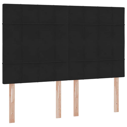 Letto con contenitore e materasso Nero 140 x 190 cm Velluto | homemem39