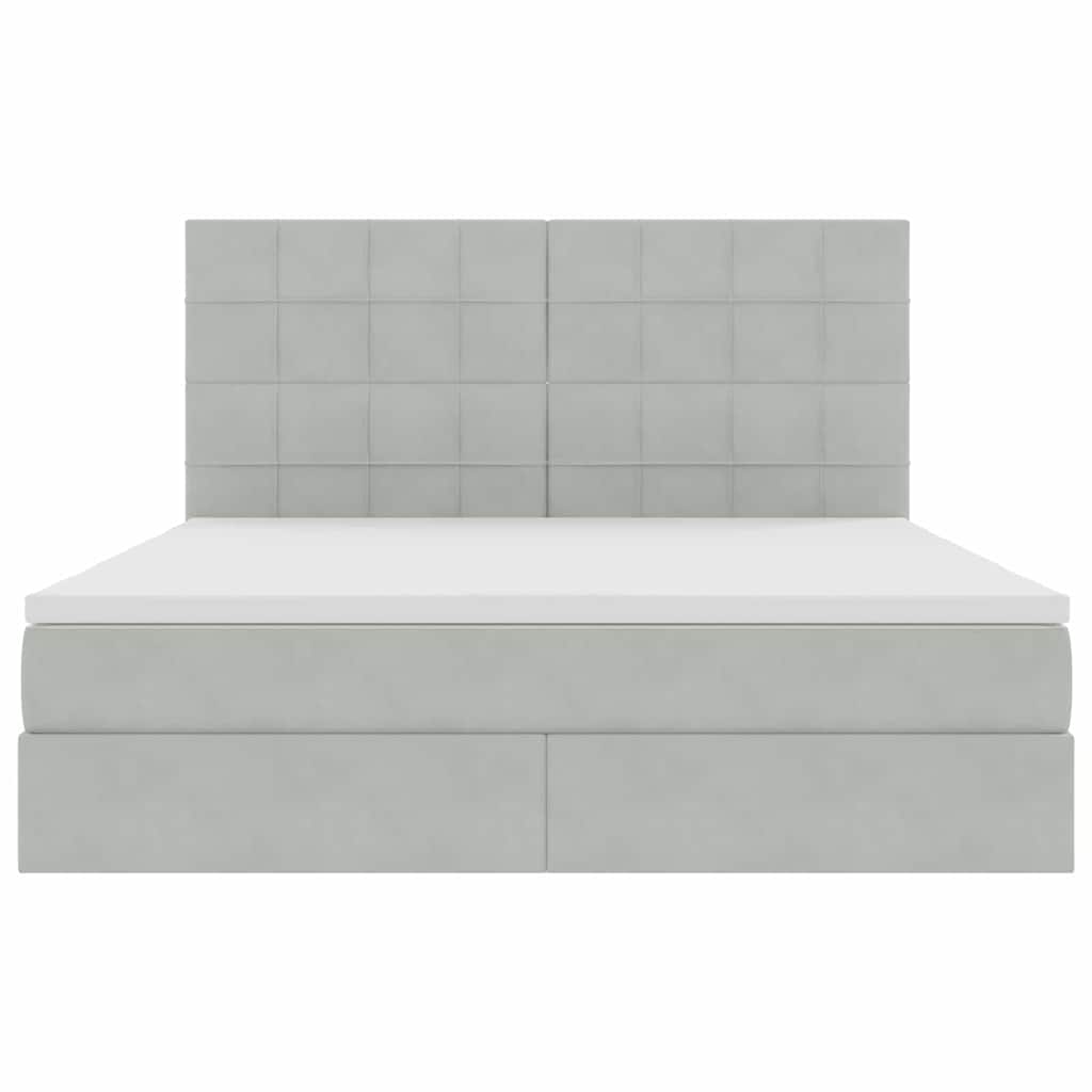 Letto con contenitore e materasso Grigio chiaro 180 x 200 cm | homemem39