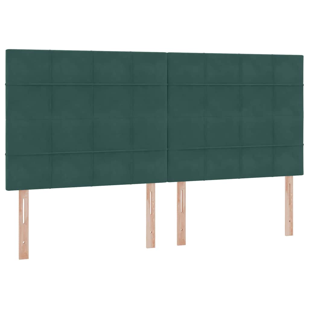 Letto con contenitore e materasso Verde Scuro 200 x 200 cm | homemem39
