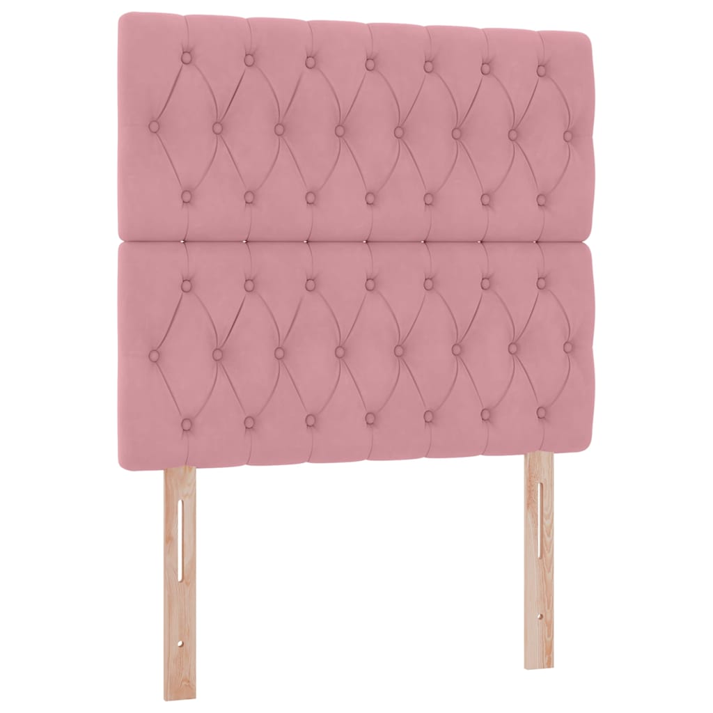 Letto con contenitore e materasso Rosa 90 x 190 cm Velluto | homemem39