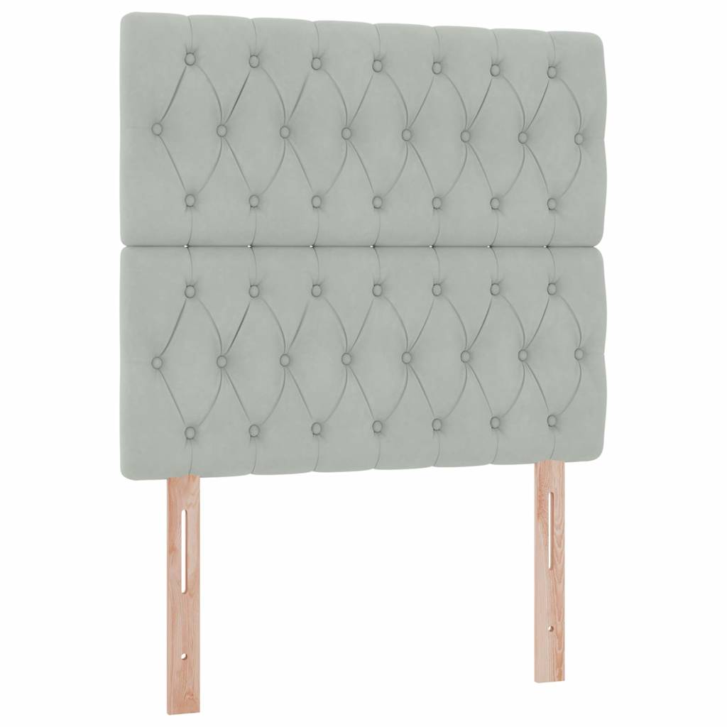 Letto con contenitore e materasso Grigio chiaro 90 x 200 cm | homemem39