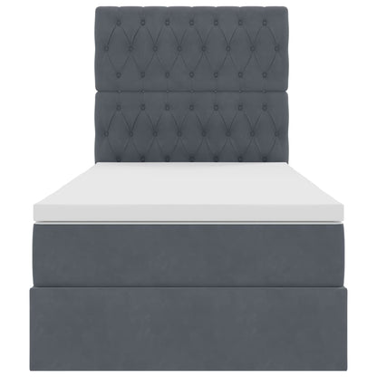Letto con contenitore e materasso Grigio scuro 100 x 200 cm | homemem39