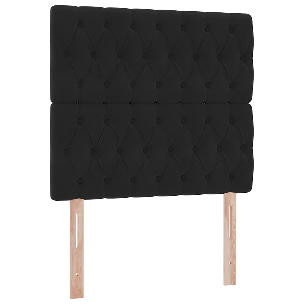 Letto con contenitore e materasso Nero 100 x 200 cm Velluto | homemem39