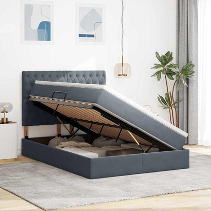 Letto con contenitore e materasso Grigio scuro 140 x 200 cm | homemem39