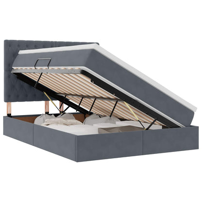 Letto con contenitore e materasso Grigio scuro 140 x 200 cm | homemem39